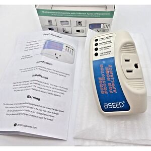 BSEED BS-V009 Single Outlet Surge Protector 120V Ref & Appliance Brownout Guard